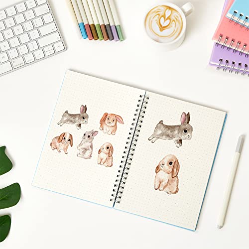 MSTONAL 3 Pack Small Spiral Notebook Dot Grid, 3.5x5.5 Mini Pocket Spiral Notebooks With 5x5mm Dotted Pages, 80 Sheets/160 Pages 100gsm Thick Paper to Stay Organized for Work School Office - Image 5