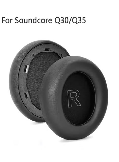Replacement Ear Pads for Anker Soundcore Q30 and Soundcore Q35 Headphones Ear Cushions, Headset Earpads, Ear Cups Cover Repair Parts (Black)
