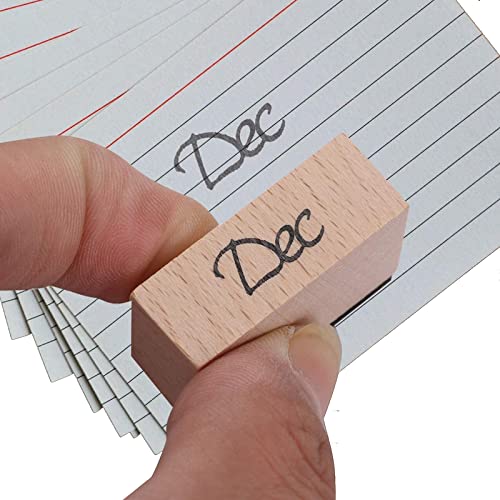 WeKonnect; Wooden Rubber Stamp January to December 12 Pcs Wood Stamps | Decorative & Vintage Week Stamps for Journaling, Card Making, DIY, Craft & Scrapbooking (Month - January to December) - Image 3