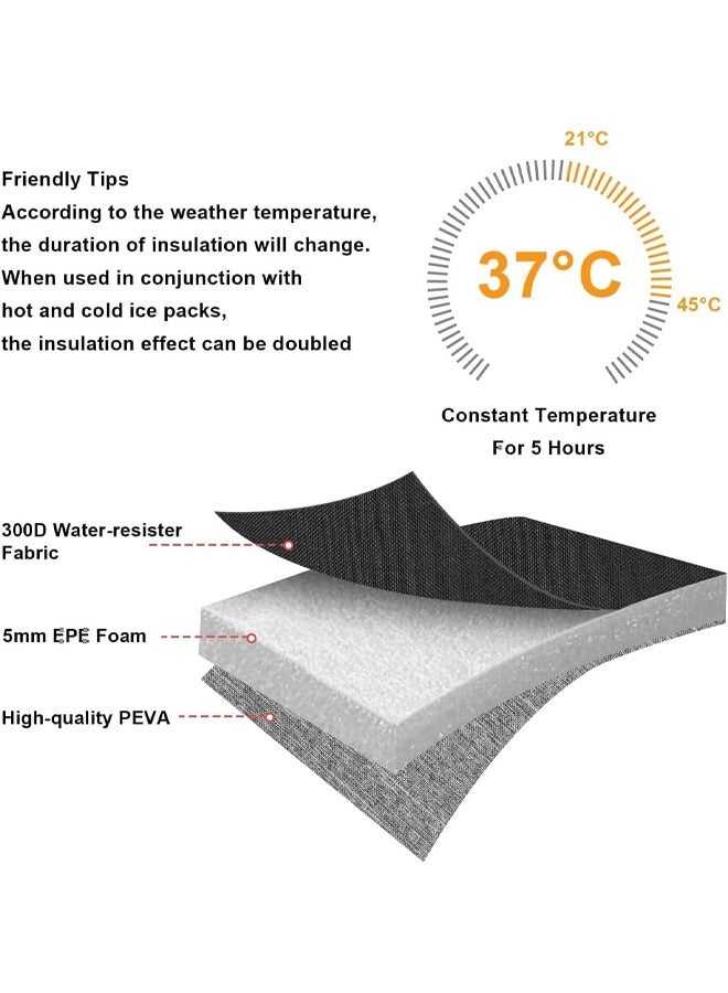 Portable Travel-friendly Breastmilk Cooler Bag,Insulated Baby Bottle Storage,Keeps Breast Milk Warm or Cool (black)