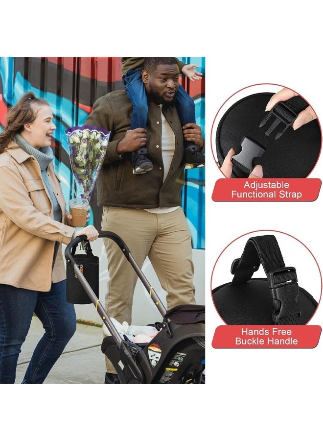 Portable Travel-friendly Breastmilk Cooler Bag,Insulated Baby Bottle Storage,Keeps Breast Milk Warm or Cool (black)