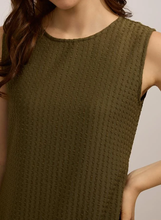 أوجيدر فستان قصير بتفاصيل بارزة الملمس