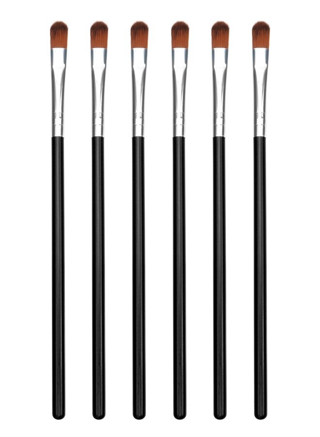 Quacc 6 PCS Little Make up Eyeshadow Brushes with Soft Synthetic Hairs, Flat Rounded Concealer Brush Eye Shadow Blending Brush for Concealer, Eyeshadow, Lipstick - Image 1