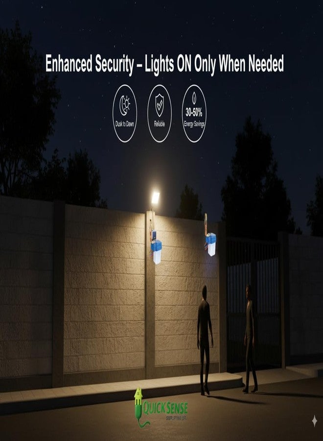 Quick Sense QS-301 220V Auto Day/Night Photocell Sensor Switch | Waterproof LDR Light Sensor for Outdoor Lighting Automation | 6A Load Capacity | Set of 2 - Image 5