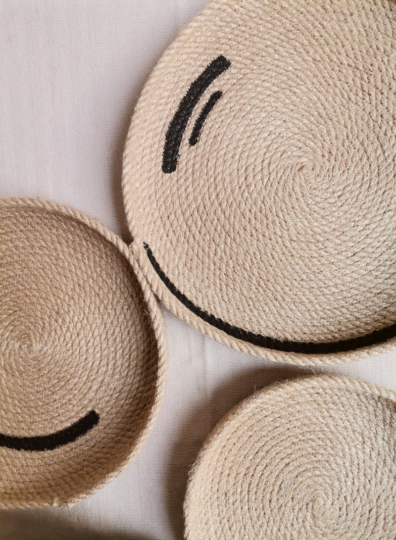 Boho decore /Boho jute wall art set 3 pcs - Image 2