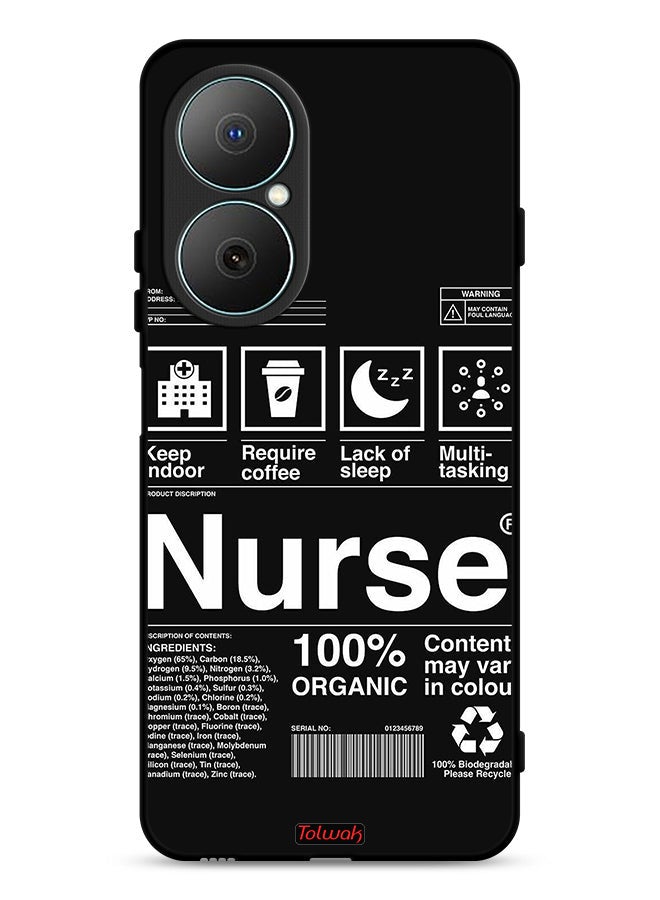 Tolwak Huawei Nova Y73 Protective Case Cover Nurse Sticker