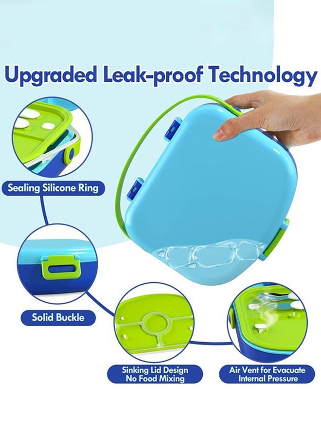 Lunch Box, With Four Compartments, Detachable Tray, Leak Proof, Portable Bento Box, Suitable For Making A Healthy Lunch Or Going Out To Carry Food - Image 3