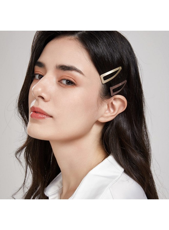 Dofash Ofash Double Grips Hair Clips Hair Barrettes Snap Hair Clips Metal Hair Grips Hair Accessories (Black 2Pcs+Brown 2Pcs+Gold 2Pcs)… - Image 4