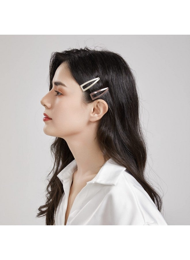 Dofash Ofash Double Grips Hair Clips Hair Barrettes Snap Hair Clips Metal Hair Grips Hair Accessories (Black 2Pcs+Brown 2Pcs+Gold 2Pcs)… - Image 5