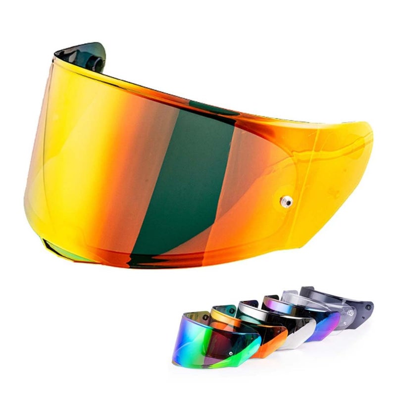 VCOROS Helmet Shield For AssaultRapidStream Full Face Shield Street Motorcycle Helmet Visor Replacement Chrome Red