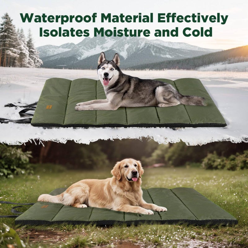 Gimars Upgraded Outdoor Dog Bed with Waterproof Film, Easy to Roll Up with Buckle, Large Travel Pet Bed for Medium & Large Dog, Portable, Foldable, Washable for Camping,Traveling - Image 5