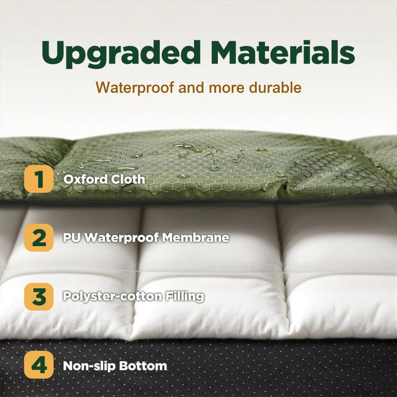Gimars Upgraded Outdoor Dog Bed with Waterproof Film, Easy to Roll Up with Buckle, Large Travel Pet Bed for Medium & Large Dog, Portable, Foldable, Washable for Camping,Traveling - Image 4
