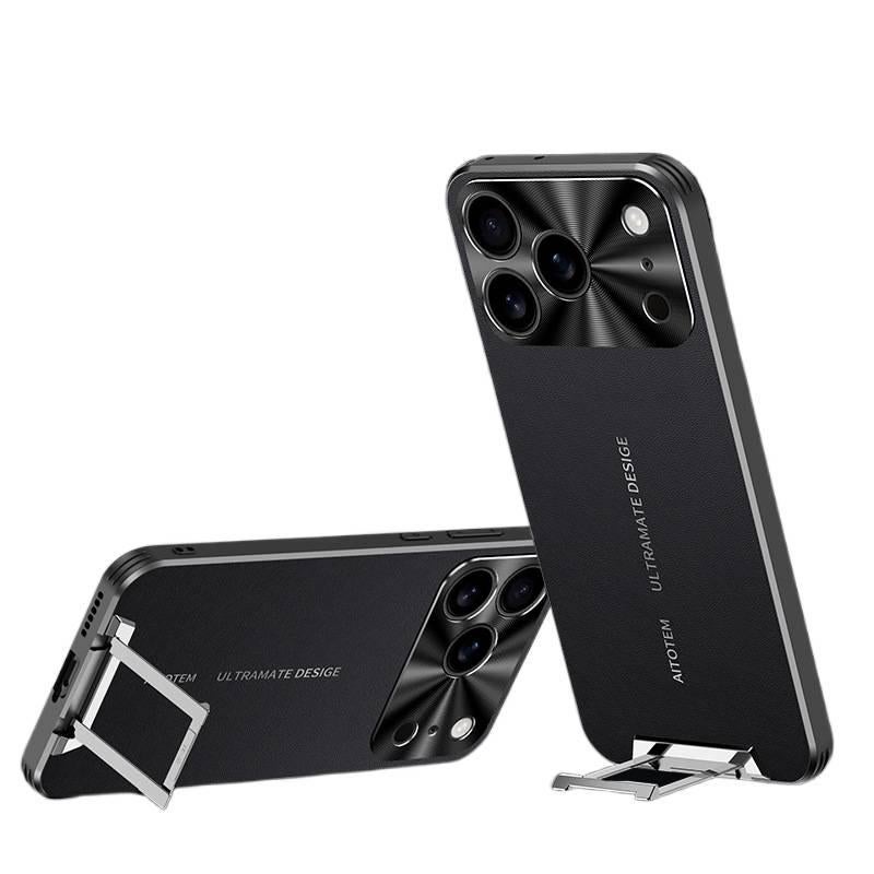 MS غطاء واقي، Feather Gauze، حماية من السقوط, حامل قابل للطي، مقاوم للصدمات لـ iPhone 17 / 17 Air / 17 Pro / 17 Pro Max بوظيفة حامل - Image 1