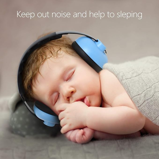 HZYH Baby Ear Protection, Baby Adjustable Noise Cancelling Headphones, Soft Baby Ear Muffs, Noise Reduction Earmuffs for Babies Toddlers Infants 0-3 Years, for Concerts, Outdoors, Airplane, Blue - Image 4