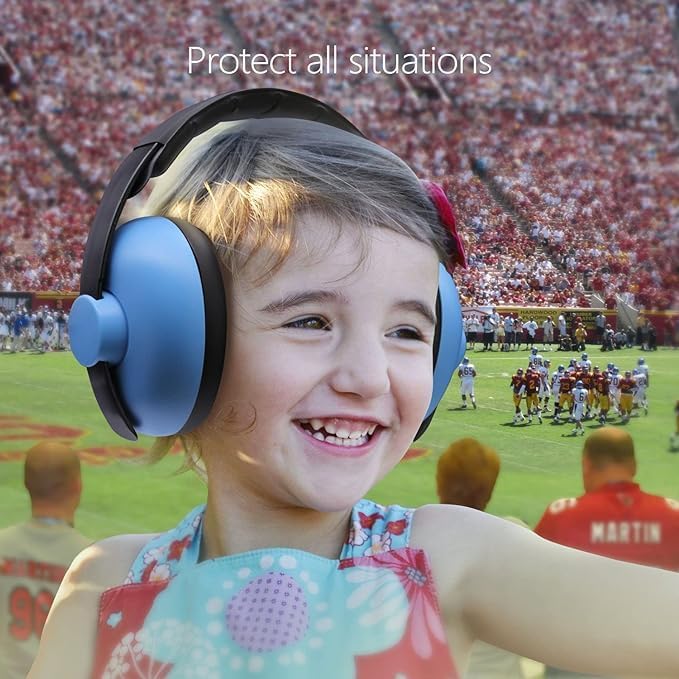 HZYH Baby Ear Protection, Baby Adjustable Noise Cancelling Headphones, Soft Baby Ear Muffs, Noise Reduction Earmuffs for Babies Toddlers Infants 0-3 Years, for Concerts, Outdoors, Airplane, Blue - Image 5