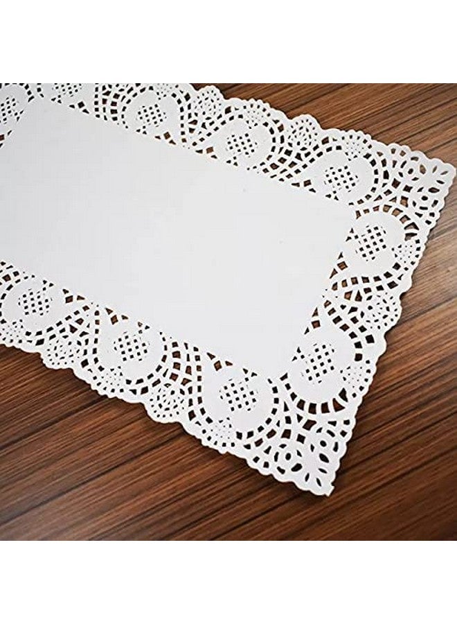 Perfect Pricee دوائر ورقية بسعر مثالي، 100 قطعة، دوائر ورقية مزخرفة من الدانتيل، مفارش ورقية دائرية للزينة، للصحون، تزيين الطاولة، دوائر (12 x 10) بيضاء - Image 4