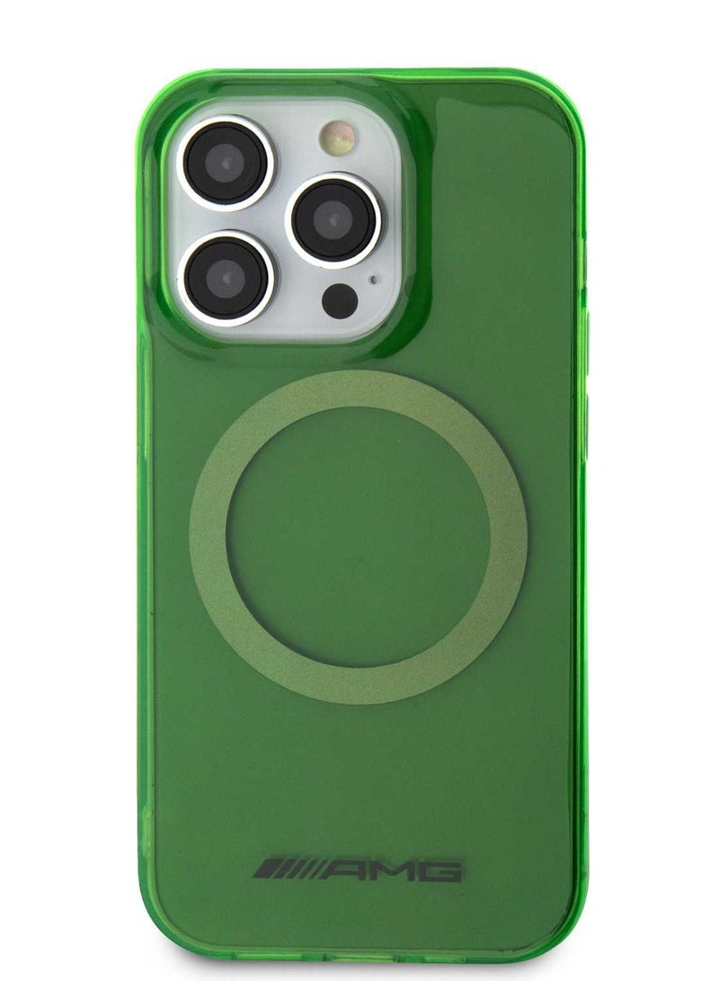 AMG Magsafe Transparent Case for IPhone 15 Pro Max -Green - Image 4