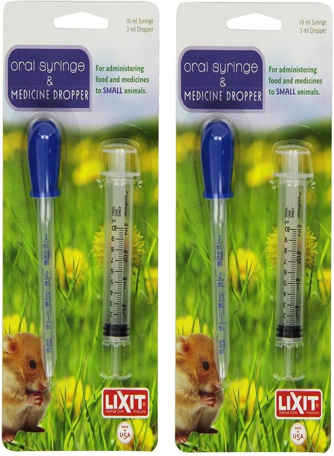 Lixit® Nursing and Hand Feeding Syringe and Bottle Kits for Cats, Rabbits, Puppies and Other Pets (Syringe + Dropper Pack of 2) - Image 1