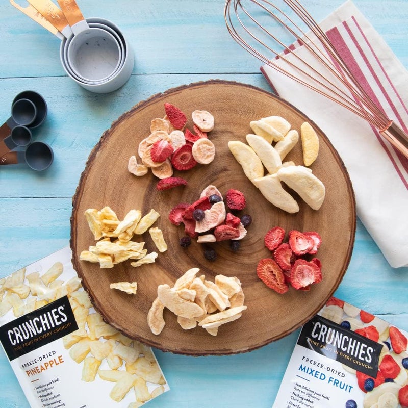 Crunchies Freeze-Dried Pineapple Snacks - 100% All Natural, Non-GMO, Kosher, Resealable Pack of 6 - Image 5
