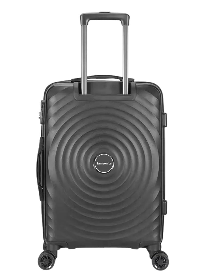 شنطة سفر 24 بوصة بعجلات دوارة - أسود - Image 1