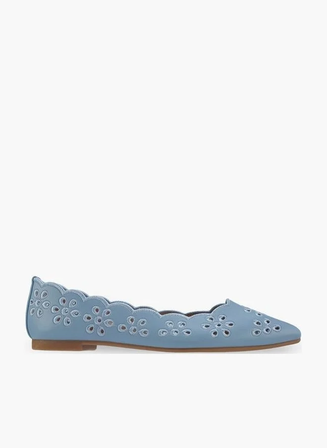 Women Laser Cut Ballerina Shoes