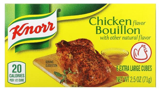 Knorr كنور، مرقة دجاج بنكهة، 6 مكعبات كبيرة جداً، 2.5 أونصة (71 غرام) - Image 1