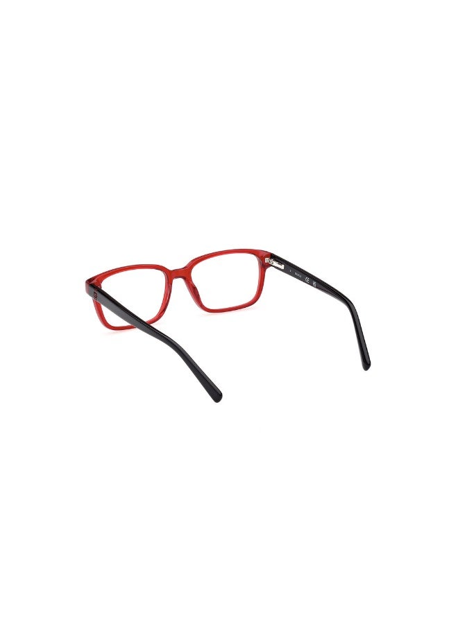 GUESS Gu9230 Rectangular Acetate Frames For Boys Size 47, Black Red - Image 3