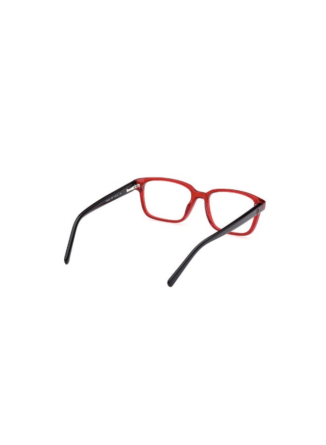 GUESS Gu9230 Rectangular Acetate Frames For Boys Size 47, Black Red - Image 5