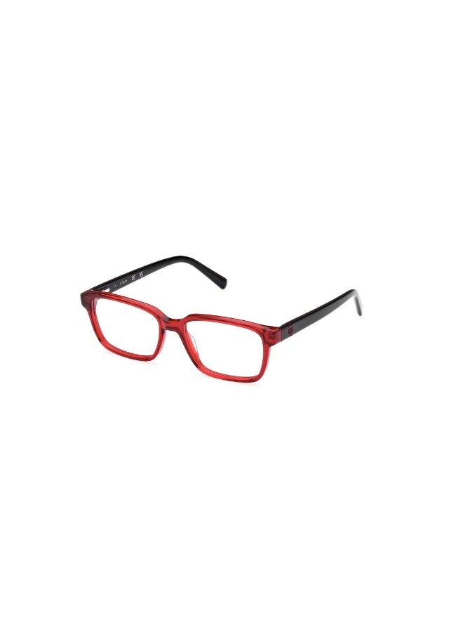 GUESS Gu9230 Rectangular Acetate Frames For Boys Size 47, Black Red - Image 1