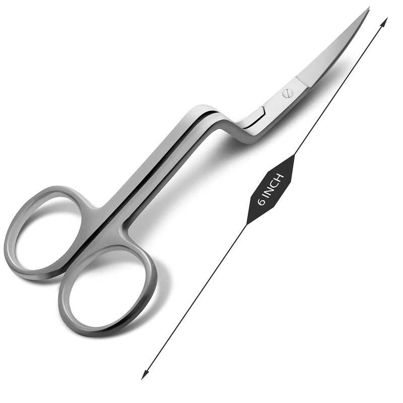 XTRM CRAFT 6 Inch Double Curved Scissors â€“ Professional Grade, Multi-Purpose Precision Scissors for Crafting, Embroidery, and Dog Grooming - Image 2