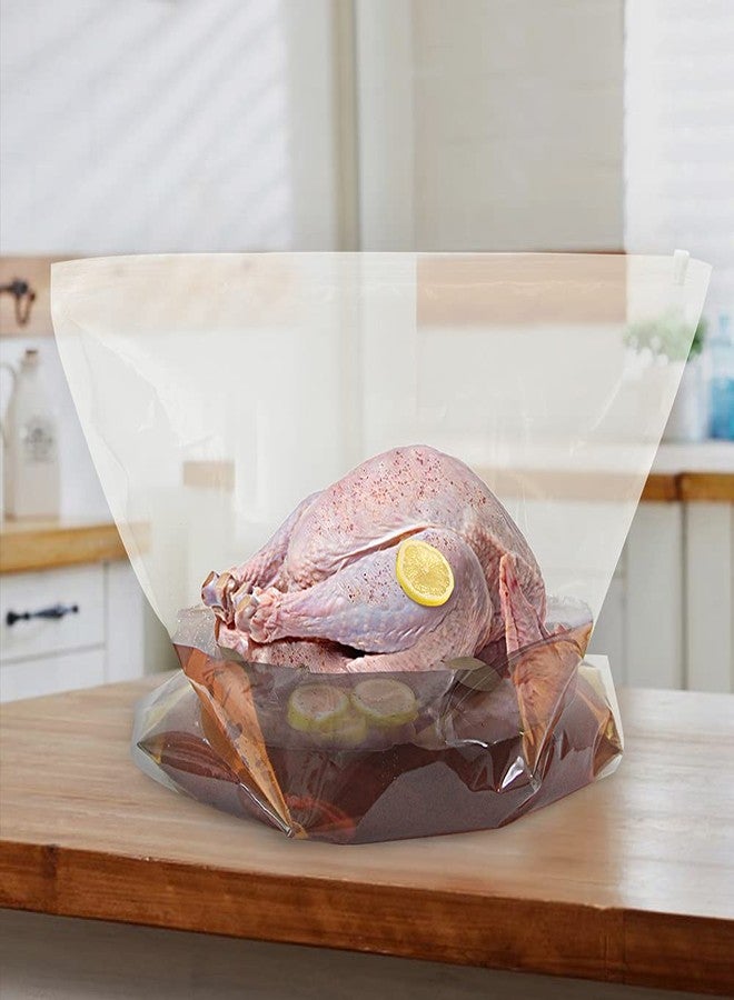 ECOOPTS 3 Counts Turkey Brining Bag by ECOOPTS | 26"×22" Extra Large | Thickened Brining Bag Holds Up to 35 Pounds | Double Zippers Seal | BPA Free (3 Brine bags) - Image 2