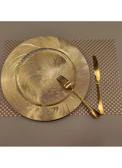 Generic Gold serving plate, imported, high quality material, round shape IR  - Image 4