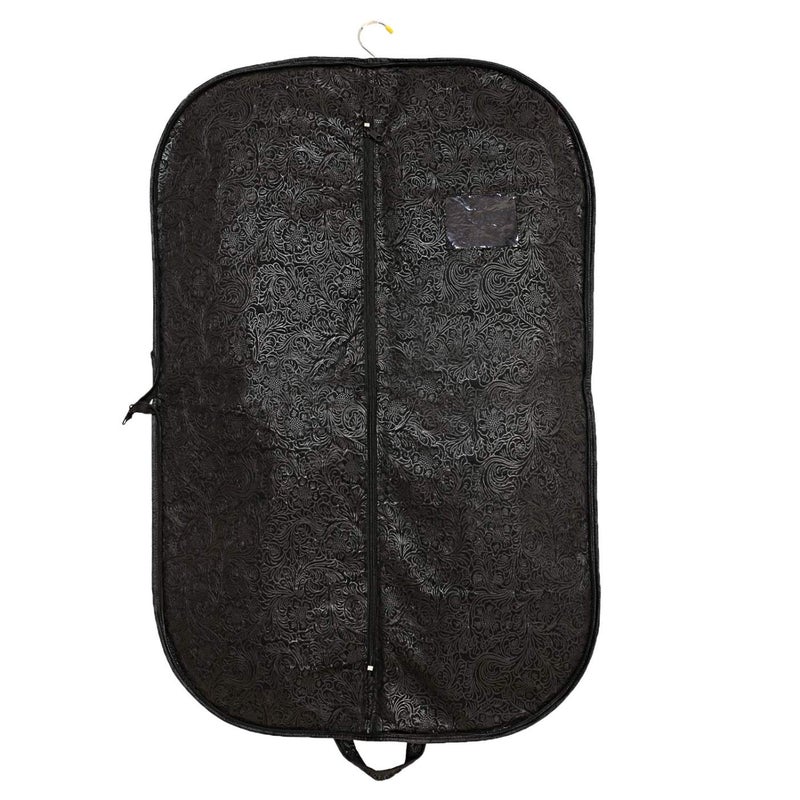 Kuber Industries Kuber Industries Embossed Design 2 Pieces Foldable Non Woven Mens Coat Blazer Cover Black Brown CTKTC042274 - Image 4