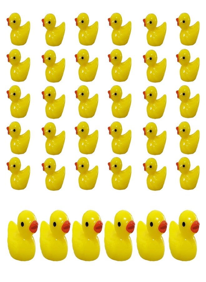 HAMIYELL Pack of 36 Tiny Ducks Little Plastic Duck Mini Resin Ducks for Garden Decorations, Dollhouse Miniatures, Crafts Ornaments(Yellow) - Image 2