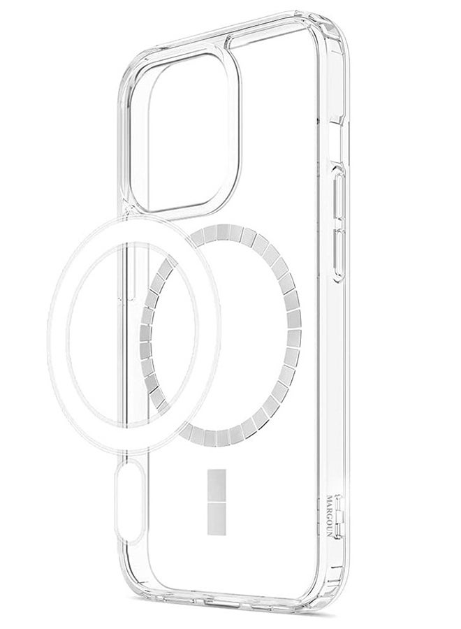 MARGOUN 4 Packs For iPhone 15 Pro Max Case And 2 Screen Protectors And Camera Lens Protector Transparent Case MagSafe Compatible With Built-In Materials Ultra Durable With Military Grade Drop Protection Clear - Image 4