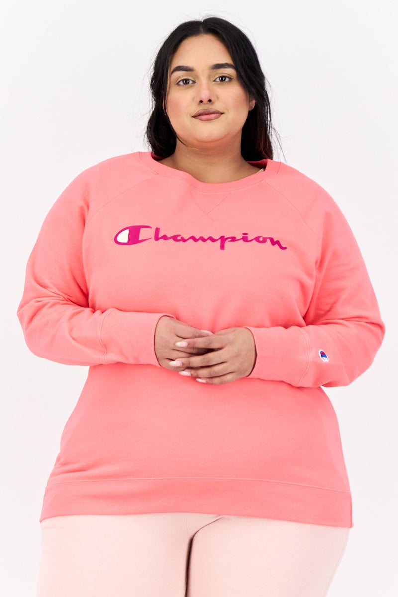 Champion Women Sportwear Fit Long Sleeves Training Hoodie, Pink  - Image 1