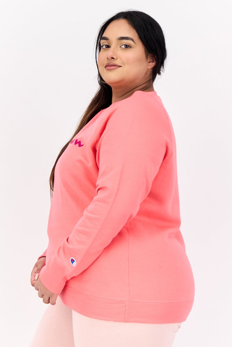 Champion Women Sportwear Fit Long Sleeves Training Hoodie, Pink  - Image 3