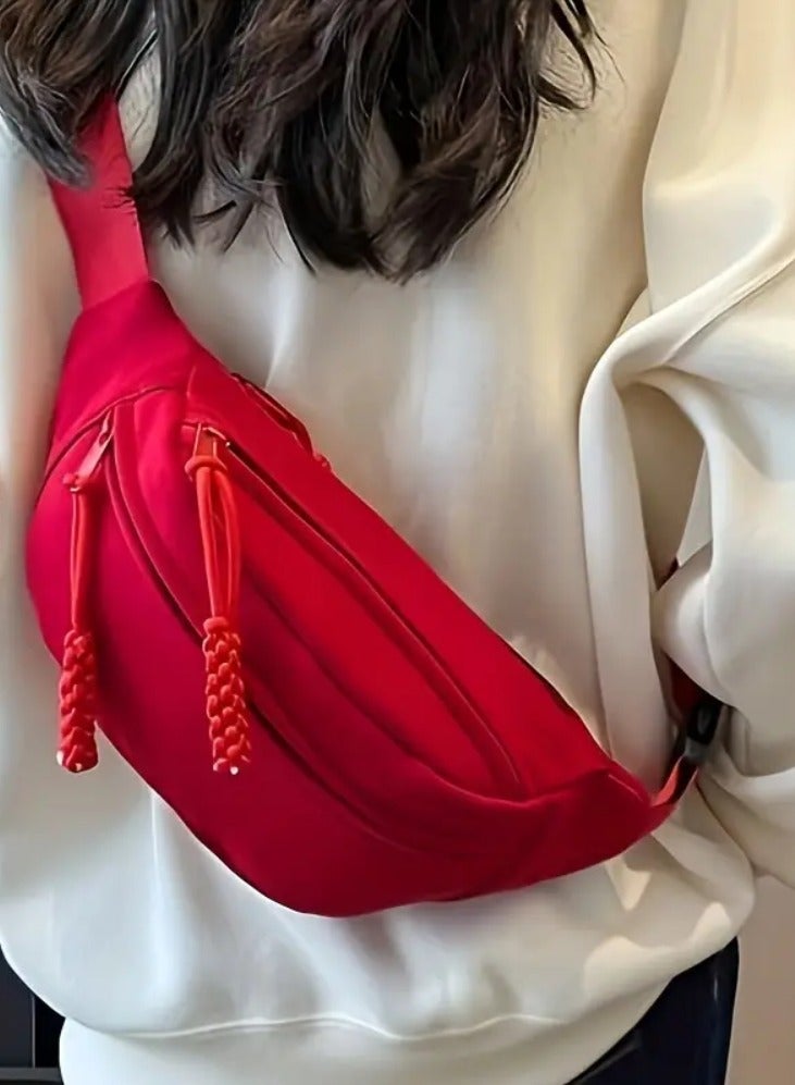 Vitacelli Waist Bag for Women Men, Large Capacity Crossbody Waist Bags for Hiking Running Travel Cycling Fits Any Phones