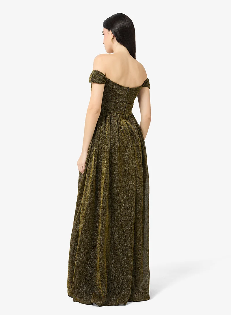 Ella Limited Edition Off Shoulder Shimmer Dress