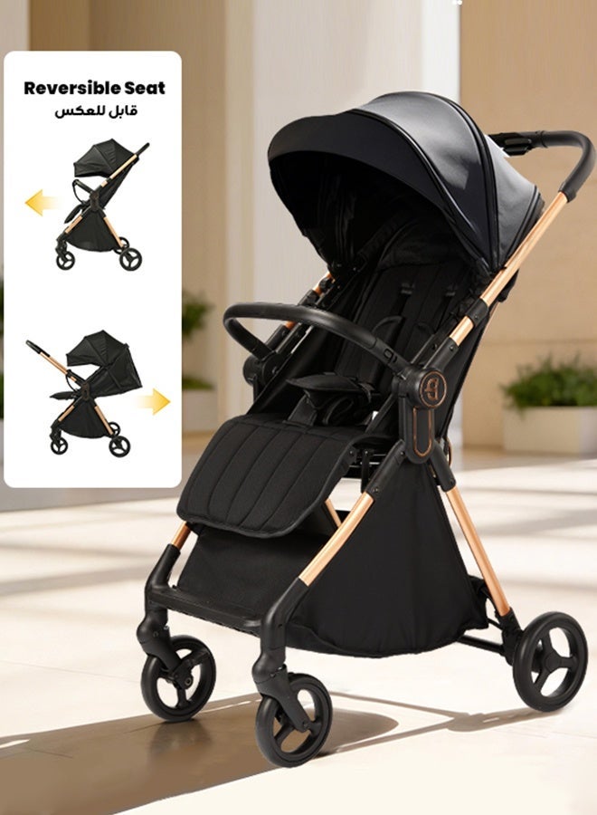 ريوليو عربة اطفال خفيفة قابلة للطي للسفر - مقعد قابل للعكس مناسب من الولادة حتى 4 سنوات - Image 1