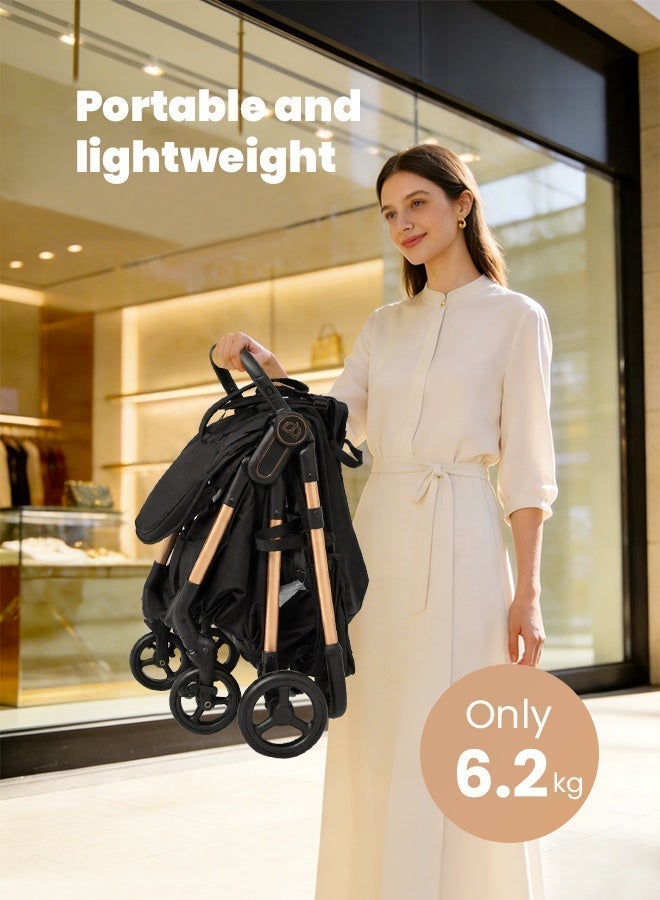 ريوليو عربة اطفال خفيفة قابلة للطي للسفر - مقعد قابل للعكس مناسب من الولادة حتى 4 سنوات - Image 2