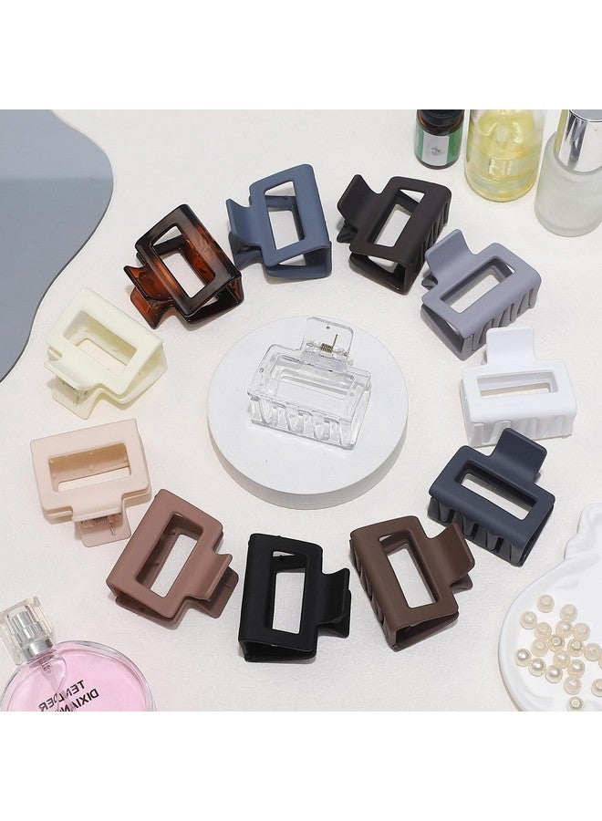 سيسيايبو مشابك شعر متوسطة الحجم من Sisiaipu مقاس 2 بوصة، 12 مشبك شعر مربع للشعر الرقيق، غير لامع، غير قابل للانزلاق، مشابك فك الموز من الأكريليك، إكسسوارات شعر بالجملة للنساء والفتيات - محايد - Image 3