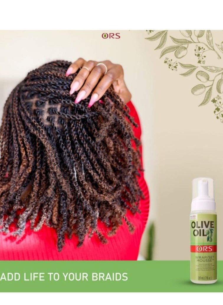 ORS Olive Oil Wrap Set Mousse Protective Style 207ml  - Image 2