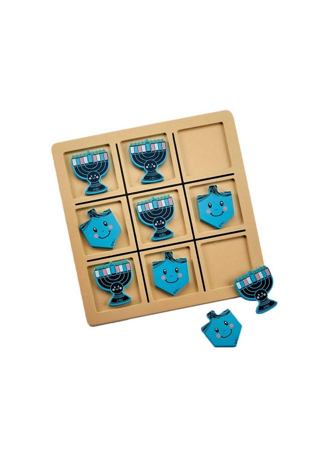 Rite Lite - Hanukkah Tic Tac Toe Game - Jewish Board Game Wooden Display Chanukah Gifts For Kids Holiday Party Favors Judaism A Perfect Family-Friendly Party Game Fun & Educational Festival Of Lights - Image 1