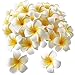 Pursuestar Pursuestar 100Pcs White Foam Hawaiian Frangipani Artificial Plumeria Flower Petals Cap Hair Hat Wreath Floral DIY Home  - Image 2