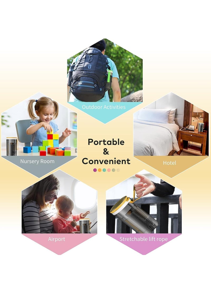 مجموعة فرشاة زجاجة السفر لزجاجات الأطفال مع فرشاة تنظيف الزجاجات وحامل التجفيف هدية للأمهات الجدد مناسبة للسفر والمنزل أساسيات السفر للأمهات فرشاة القش - Image 3