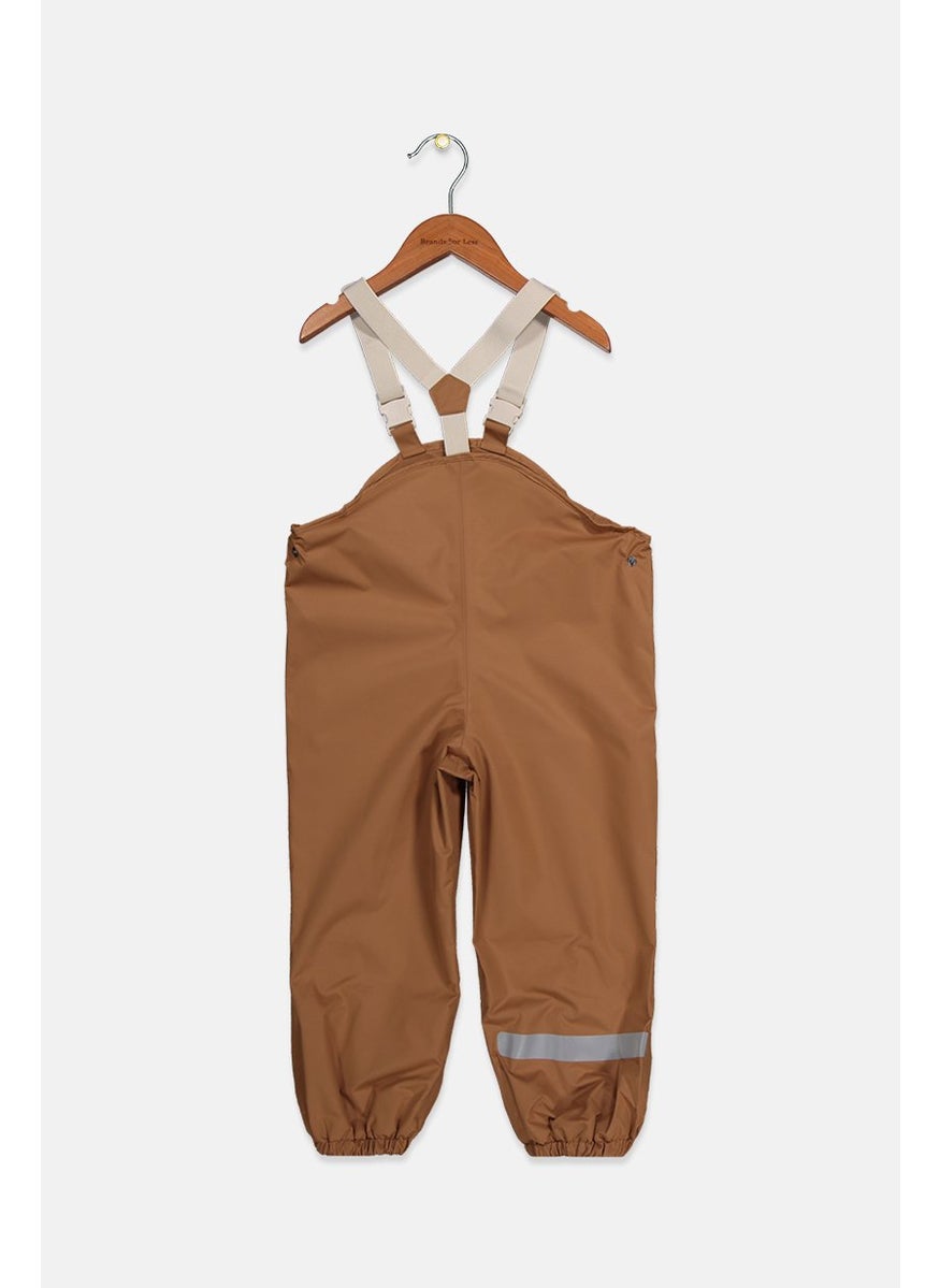Tchibo - Toddlers Girl Pull On Plain With Suspender Rain Pants, Brown - Image 1