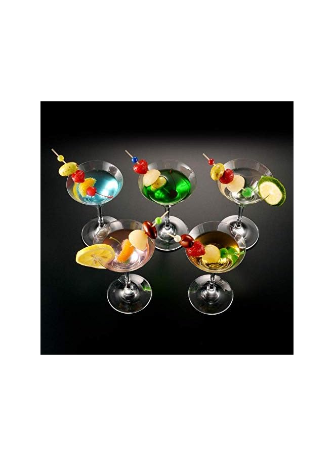 S-TOP Cocktail Picks Bamboo Toothpicks Sticks 100PCS Assorted Color Sent for Decorative Party Appetizers Drink Fruit Sandwich Picks - Image 2