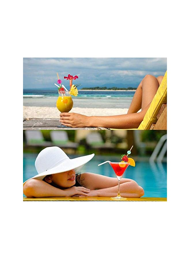 S-TOP Cocktail Picks Bamboo Toothpicks Sticks 100PCS Assorted Color Sent for Decorative Party Appetizers Drink Fruit Sandwich Picks - Image 3