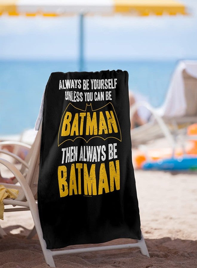 LOGOVISION منشفة شاطئ مرخصة رسميًا من LOGOVISION Batman Be Batman، مقاس 30 بوصة × 60 بوصة - Image 2